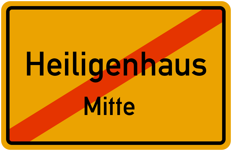 Ortsschild Heiligenhaus