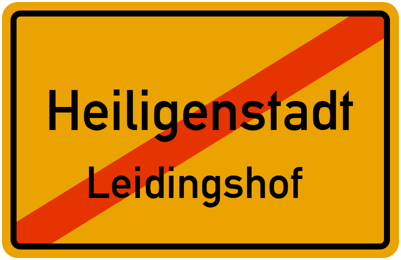 Ortsschild Heiligenstadt