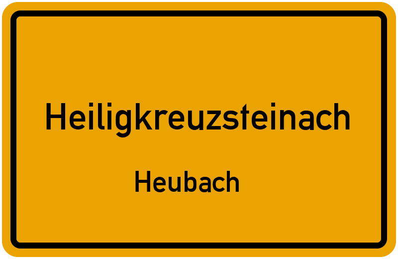 Ortsschild Heiligkreuzsteinach