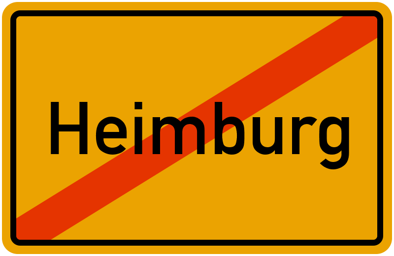 Ortsschild Heimburg