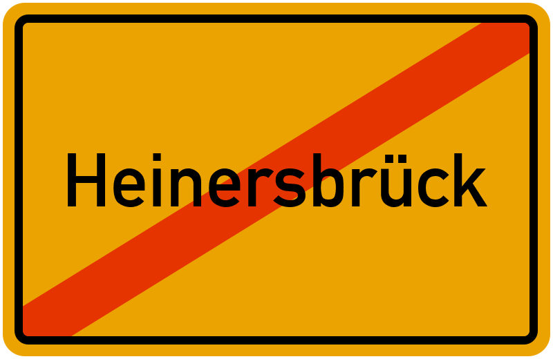 Ortsschild Heinersbrück