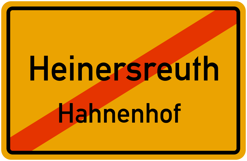 Ortsschild Heinersreuth