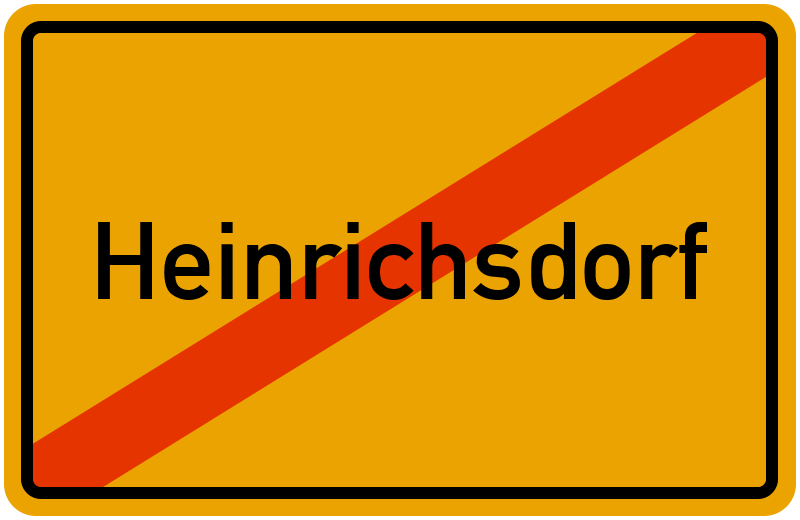 Ortsschild Heinrichsdorf