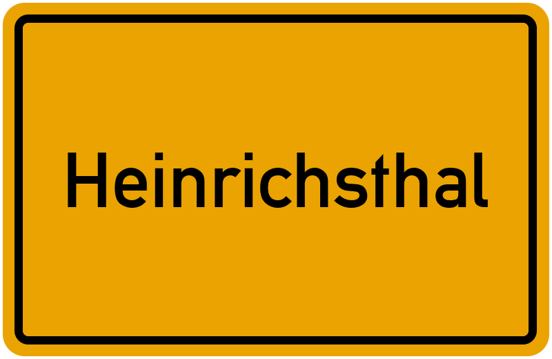 Ortsschild Heinrichsthal