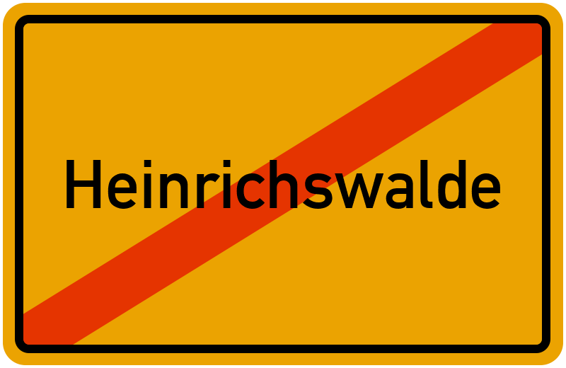 Ortsschild Heinrichswalde