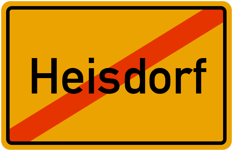 Ortsschild Heisdorf