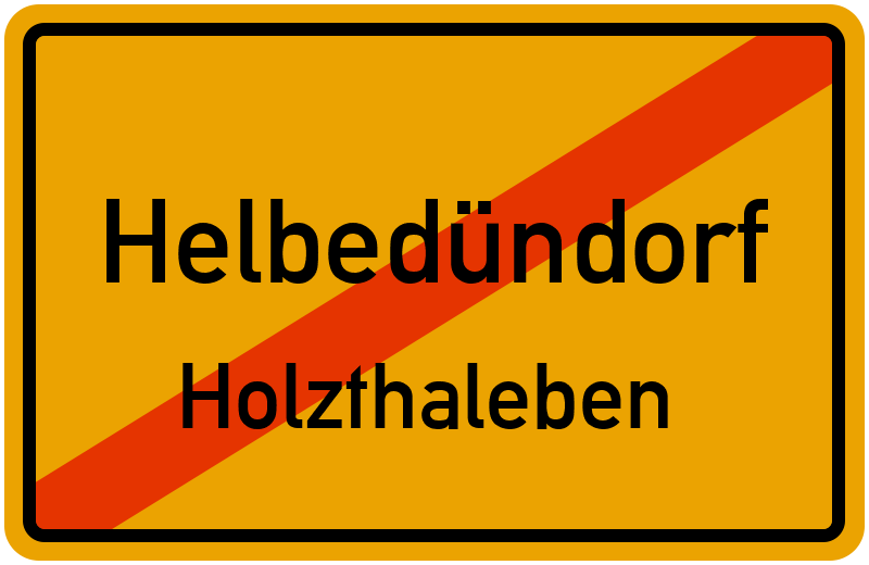 Ortsschild Helbedündorf
