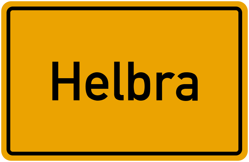Ortsschild Helbra