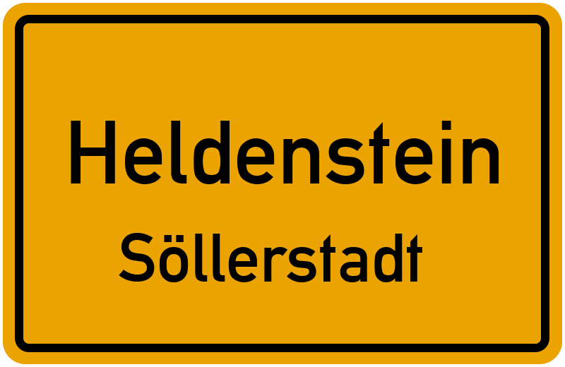 Ortsschild Heldenstein