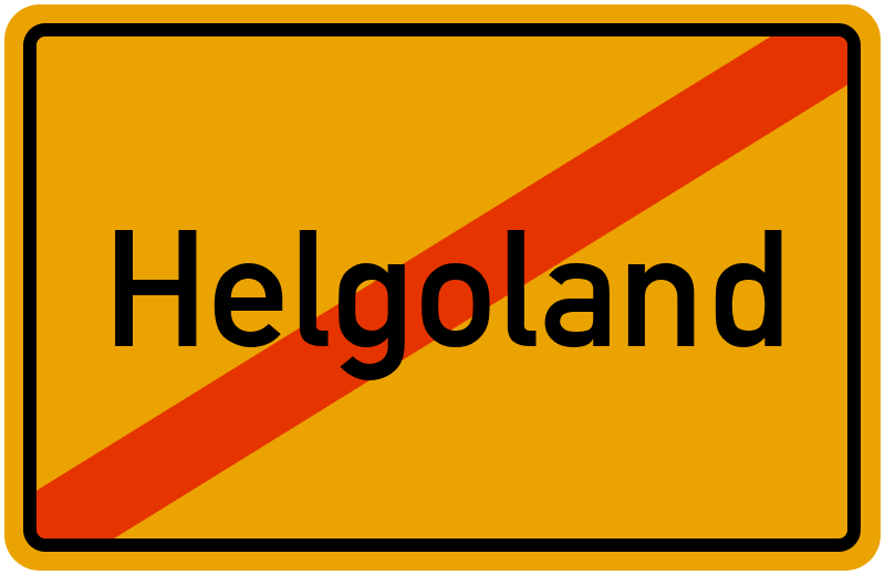 Ortsschild Helgoland
