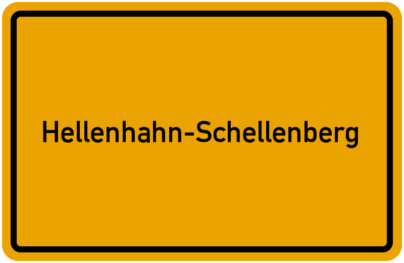 Ortsschild Hellenhahn-Schellenberg