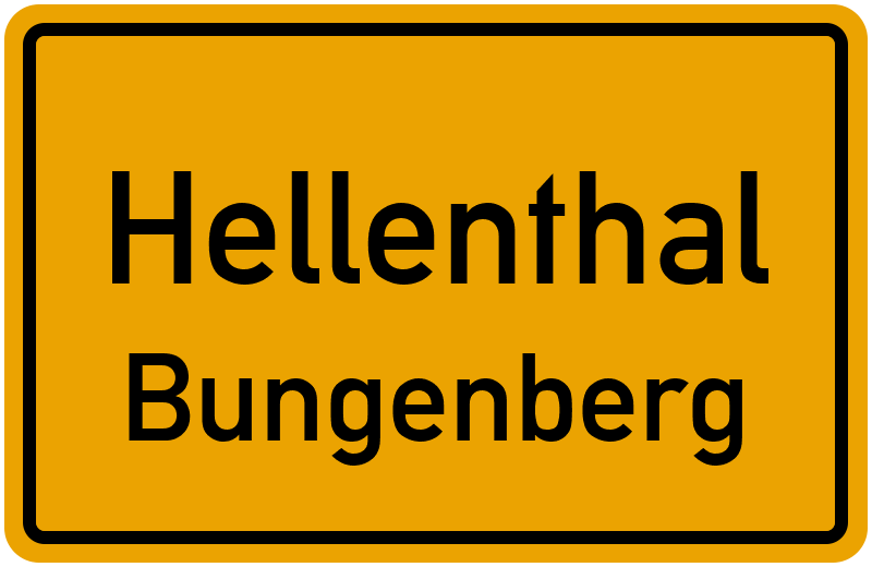 Ortsschild Hellenthal