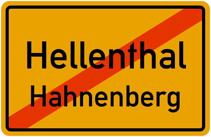 Ortsschild Hellenthal