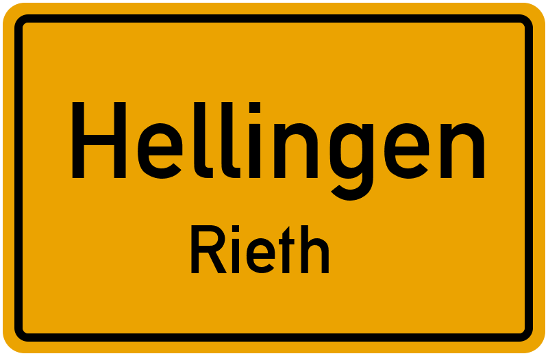 Ortsschild Hellingen