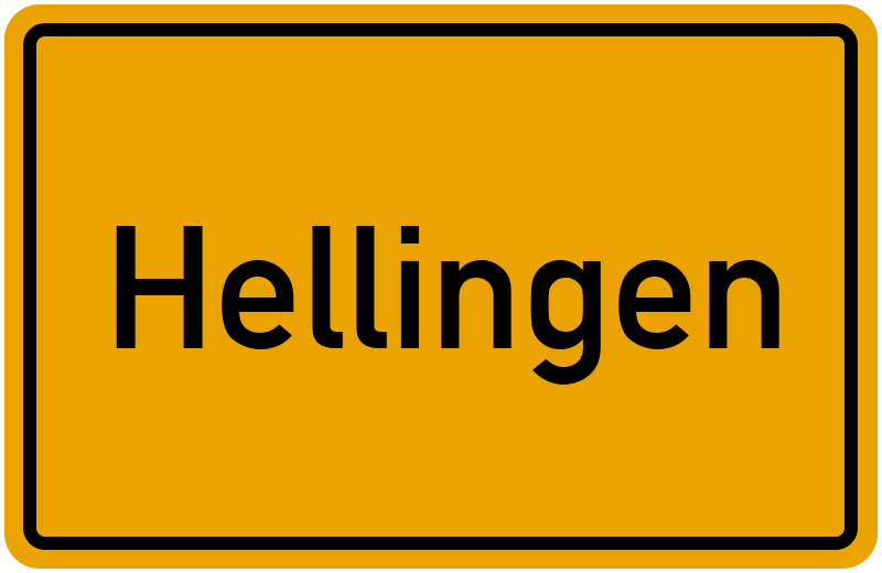 Ortsschild Hellingen