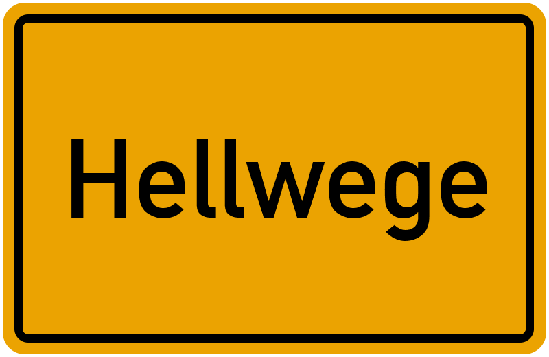 Ortsschild Hellwege