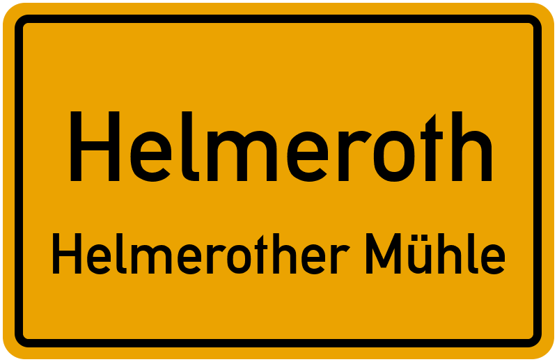 Ortsschild Helmeroth