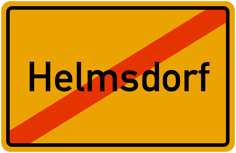 Ortsschild Helmsdorf