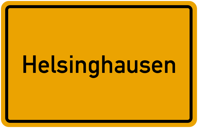 Ortsschild Helsinghausen