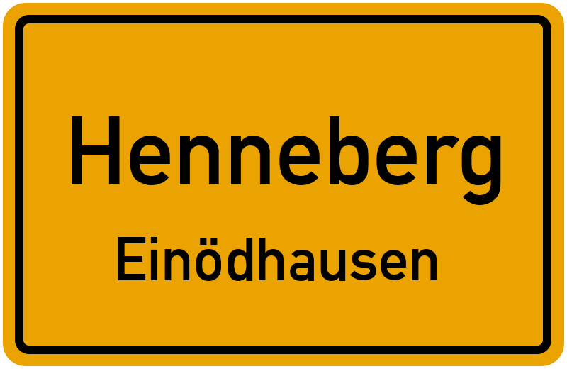 Ortsschild Henneberg