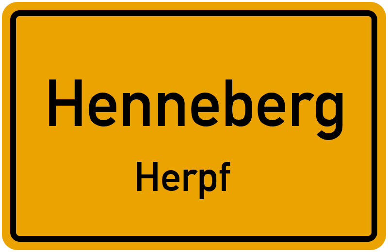 Ortsschild Henneberg