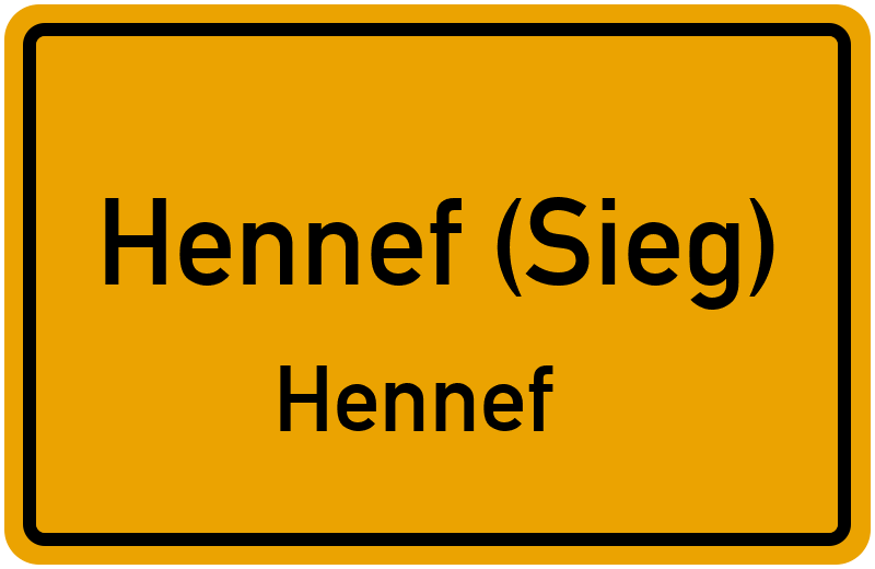 Ortsschild Hennef (Sieg)