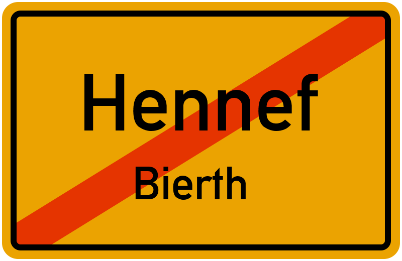 Ortsschild Hennef