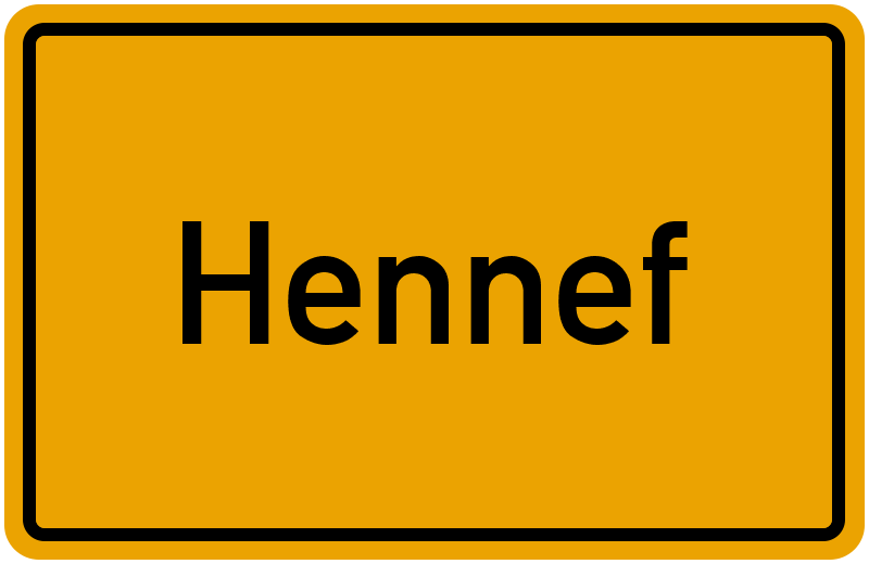 Ortsschild Hennef