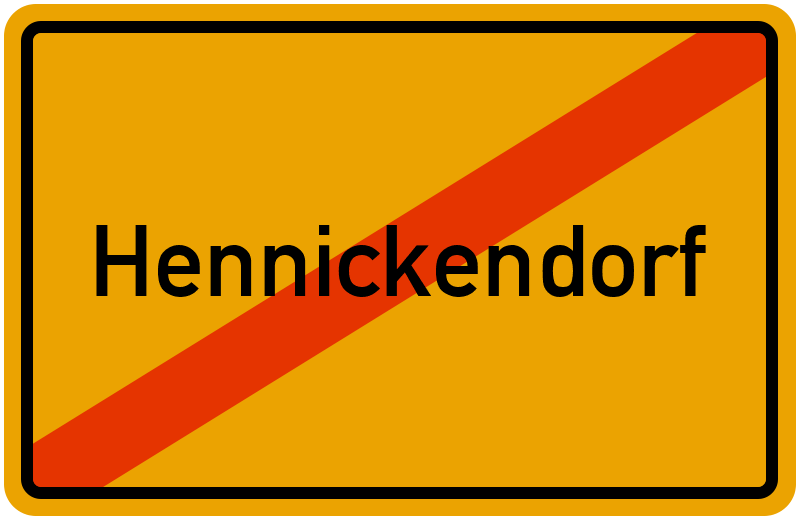 Ortsschild Hennickendorf