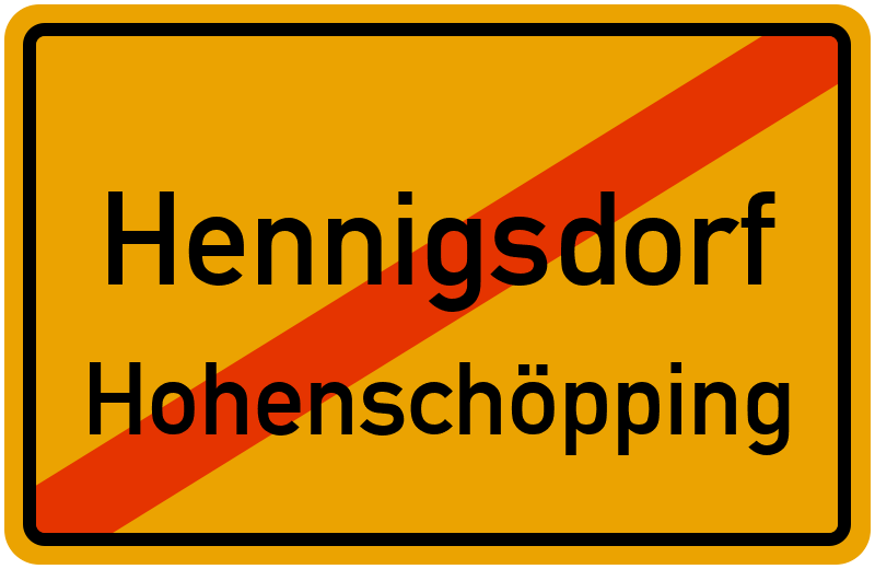 Ortsschild Hennigsdorf