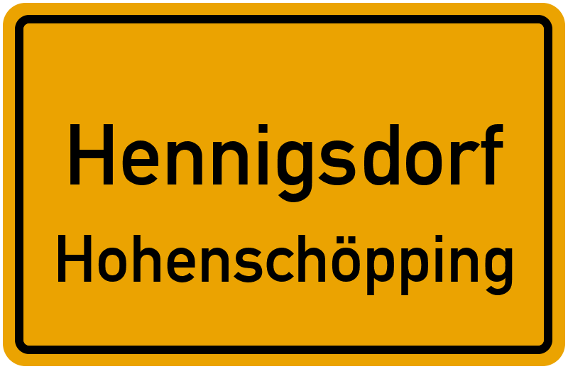 Ortsschild Hennigsdorf