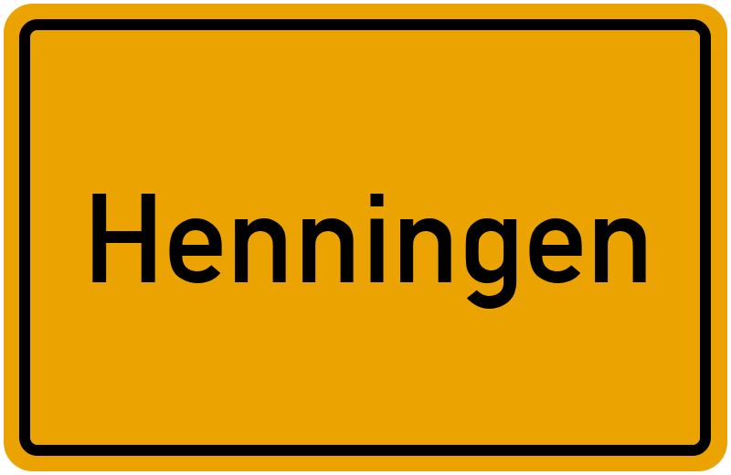 Ortsschild Henningen