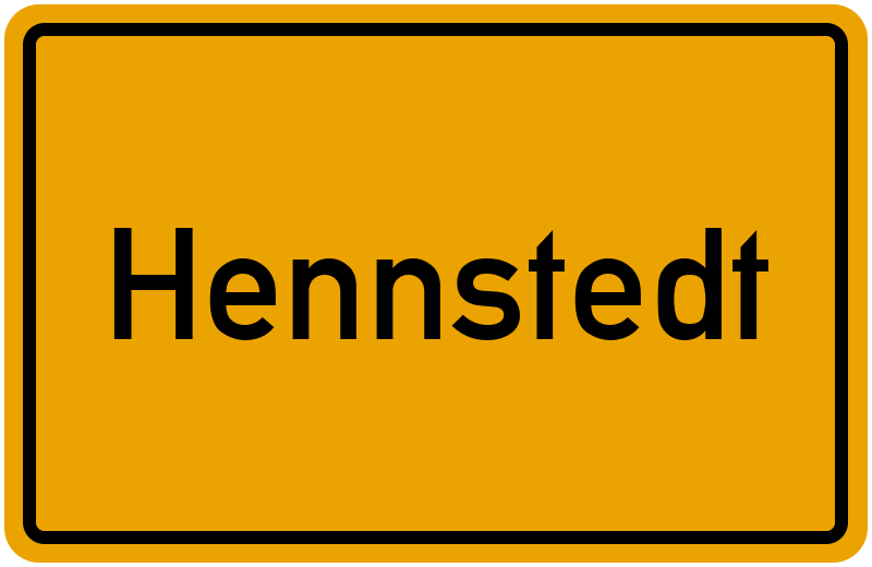 Ortsschild Hennstedt