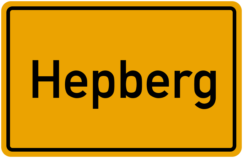 Ortsschild Hepberg