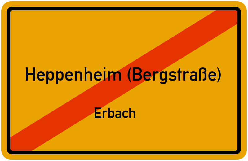 Ortsschild Heppenheim (Bergstraße)