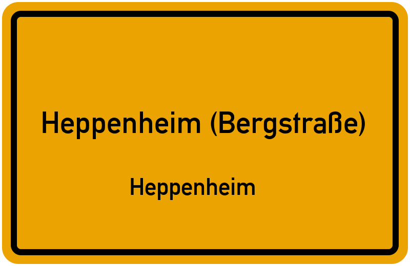 Ortsschild Heppenheim (Bergstraße)