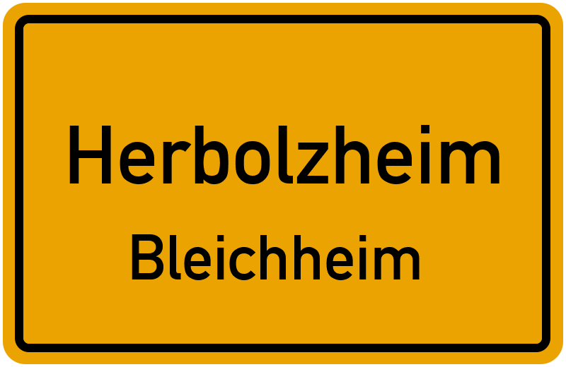 Ortsschild Herbolzheim