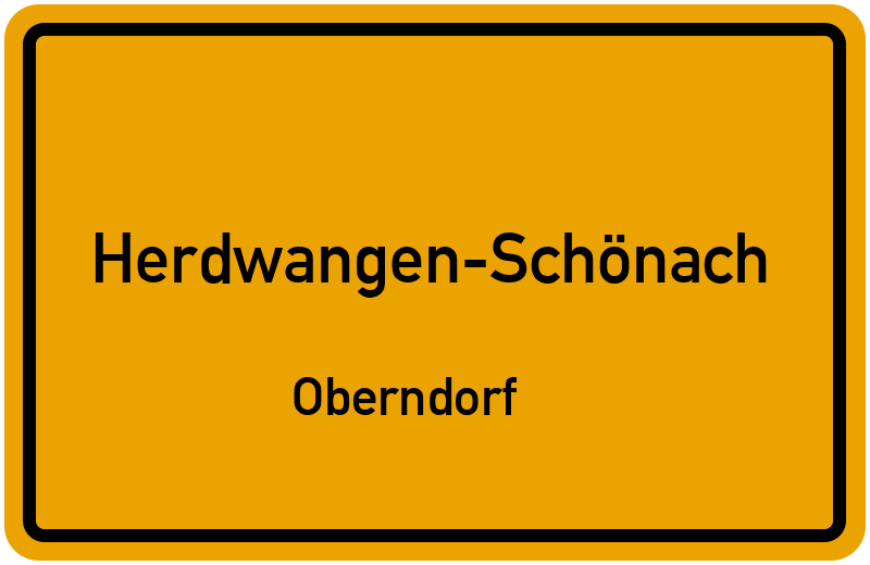 Ortsschild Herdwangen-Schönach