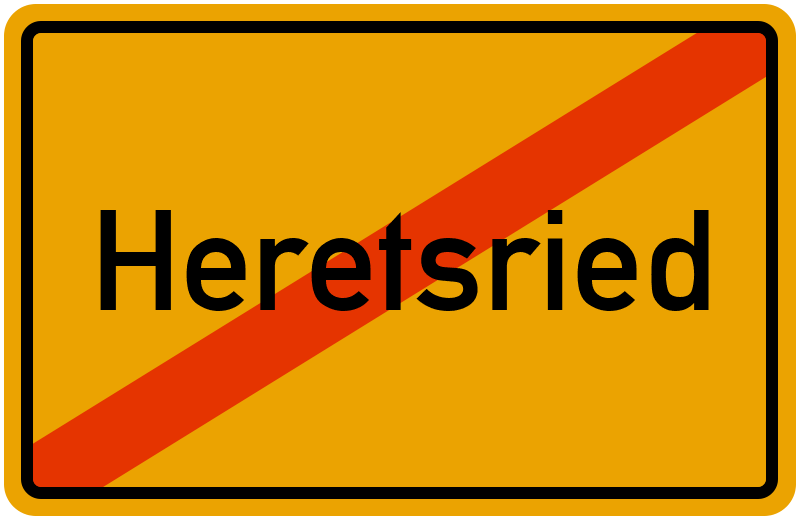 Ortsschild Heretsried
