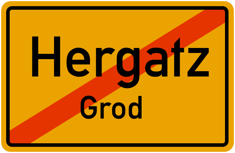 Ortsschild Hergatz