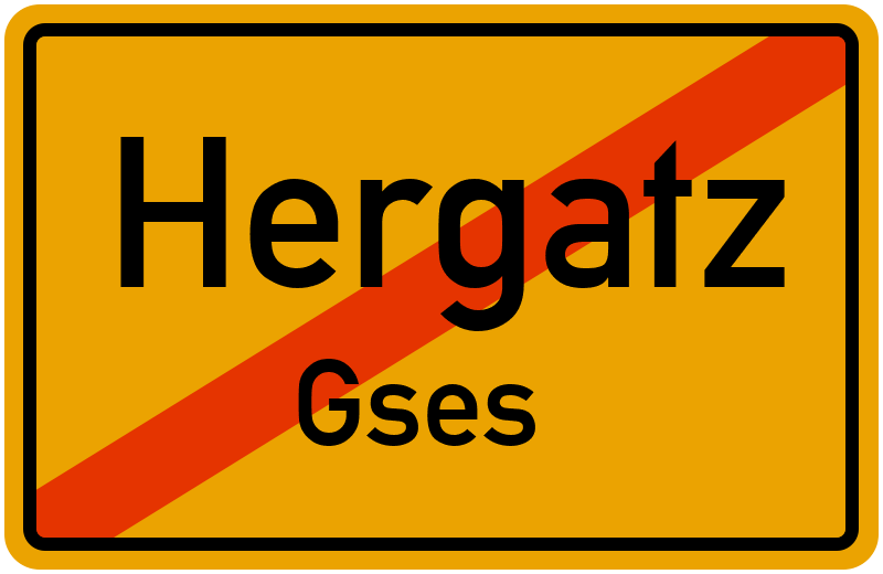 Ortsschild Hergatz