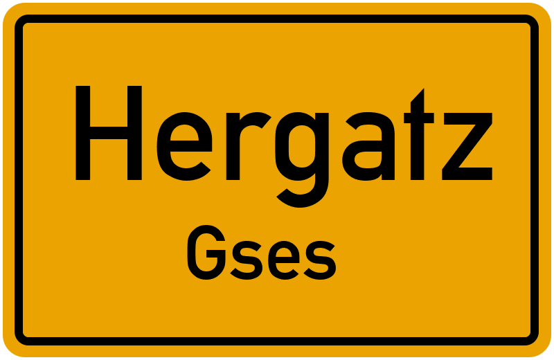 Ortsschild Hergatz