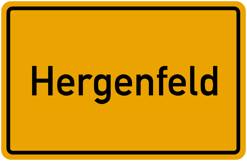 Ortsschild Hergenfeld