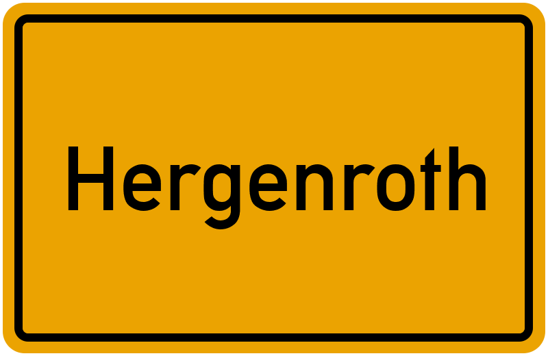 Ortsschild Hergenroth