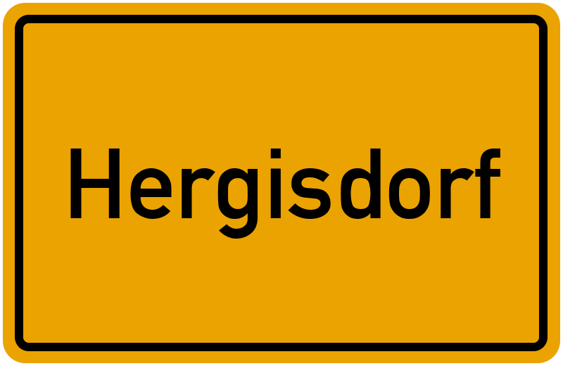 Ortsschild Hergisdorf