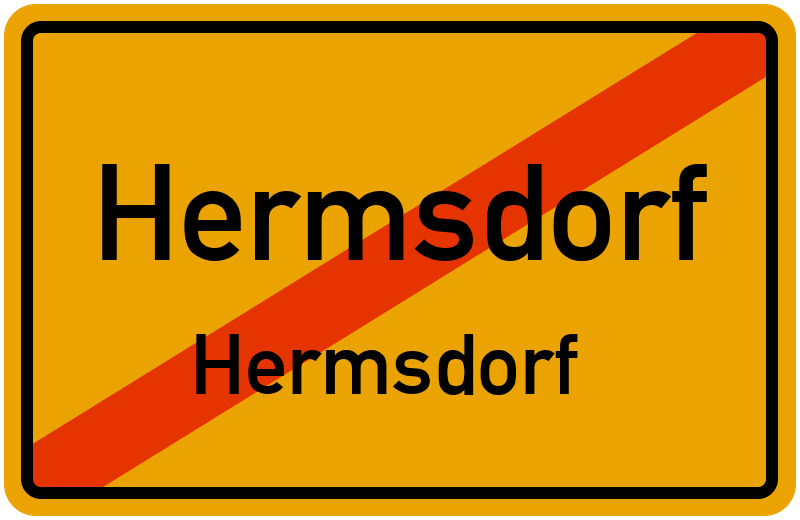 Ortsschild Hermsdorf