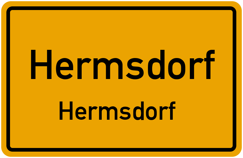 Ortsschild Hermsdorf