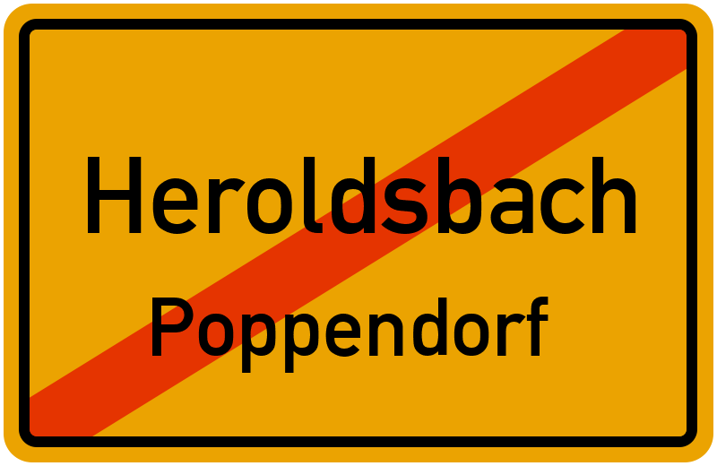 Ortsschild Heroldsbach
