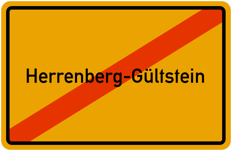 Ortsschild Herrenberg-Gültstein