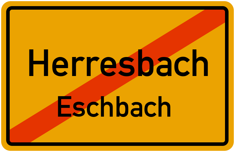 Ortsschild Herresbach